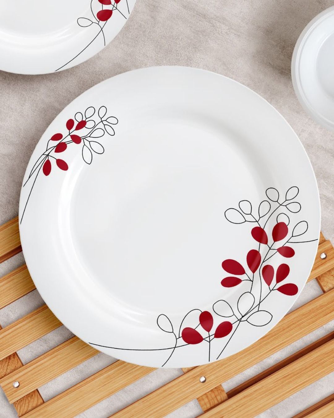 ظروف گل قرمز