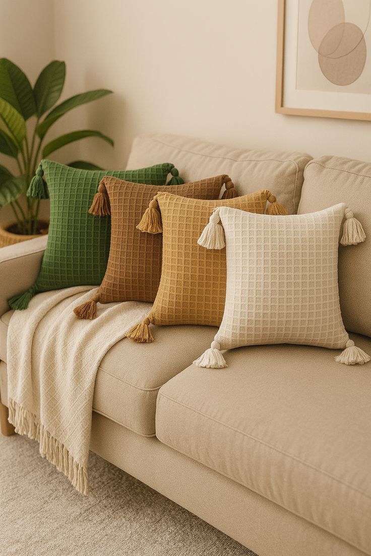 کوسن و شال مبل ست