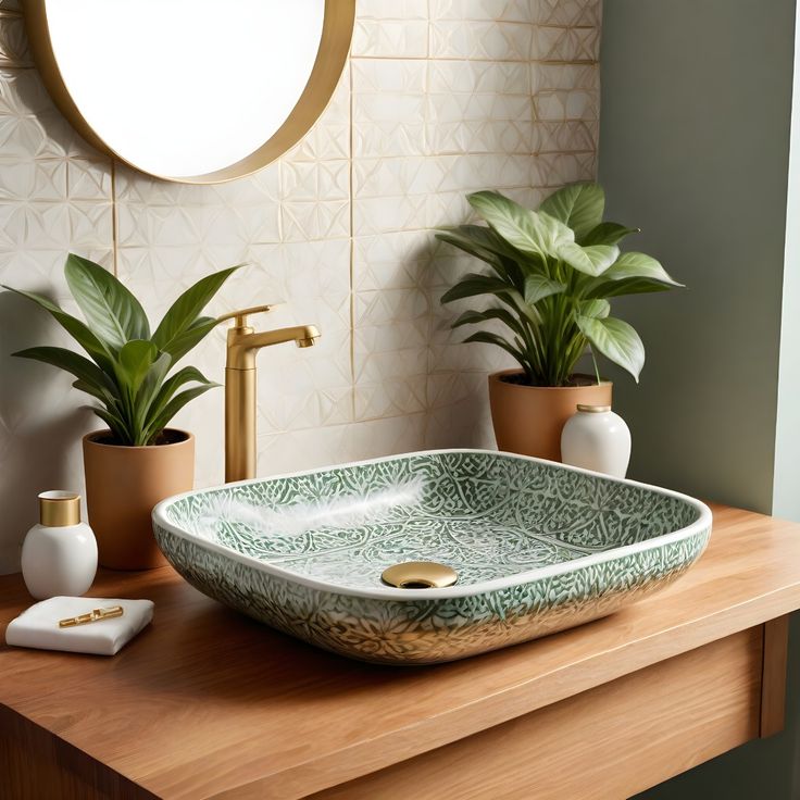 روشویی سرامیکی طرحدار