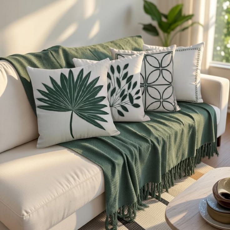 کوسن و شال مبل ست