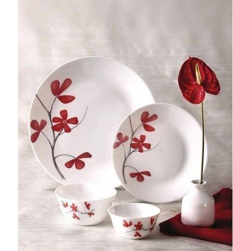 ظروف گل قرمز