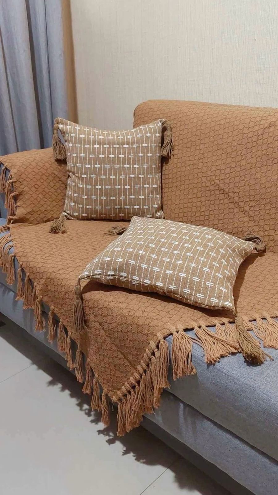 کوسن و شال مبل ست