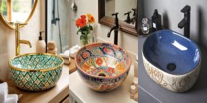 روشویی سرامیکی طرحدار