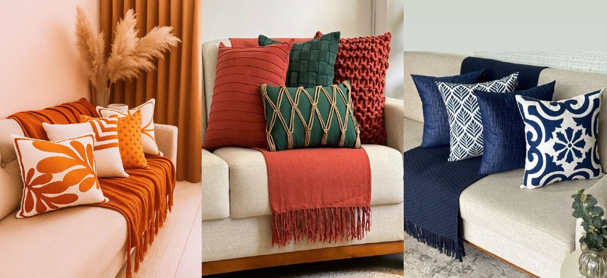 کوسن و شال مبل ست