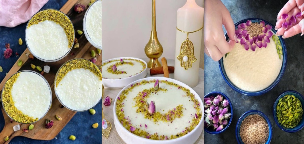 تزیین فرنی خانگی برای مدرسه، مجلس و سفره افطار با ۲۵ طرح جذاب