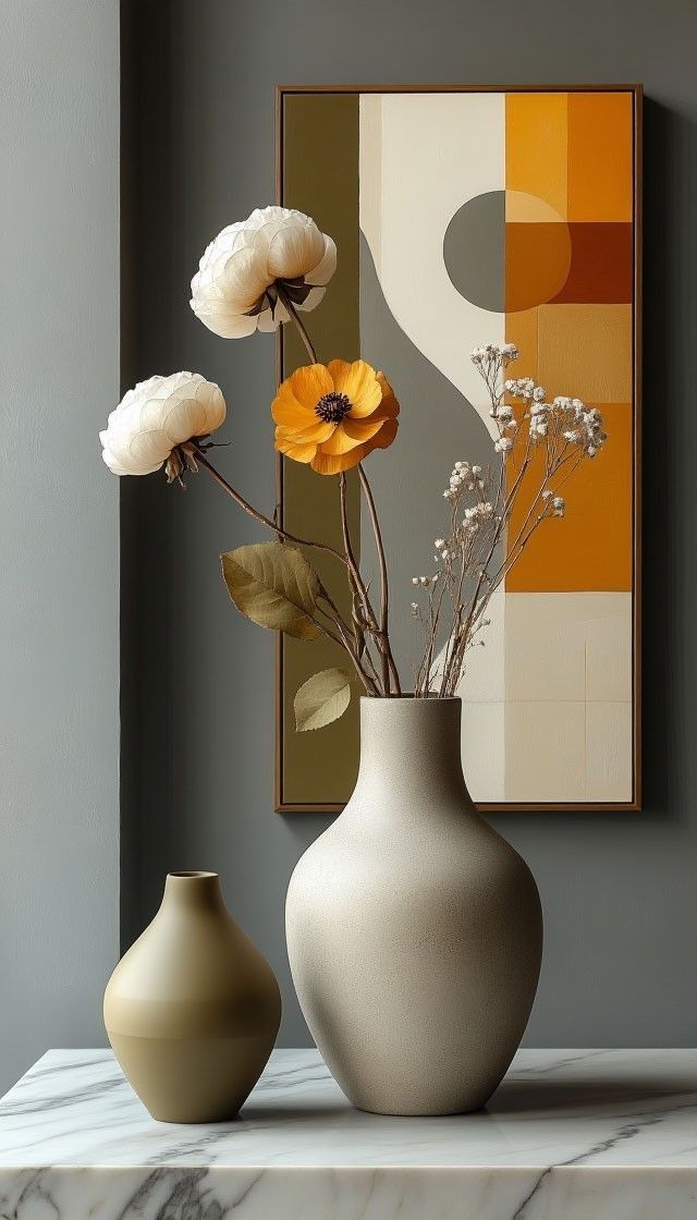 گلدان گل مینیمال