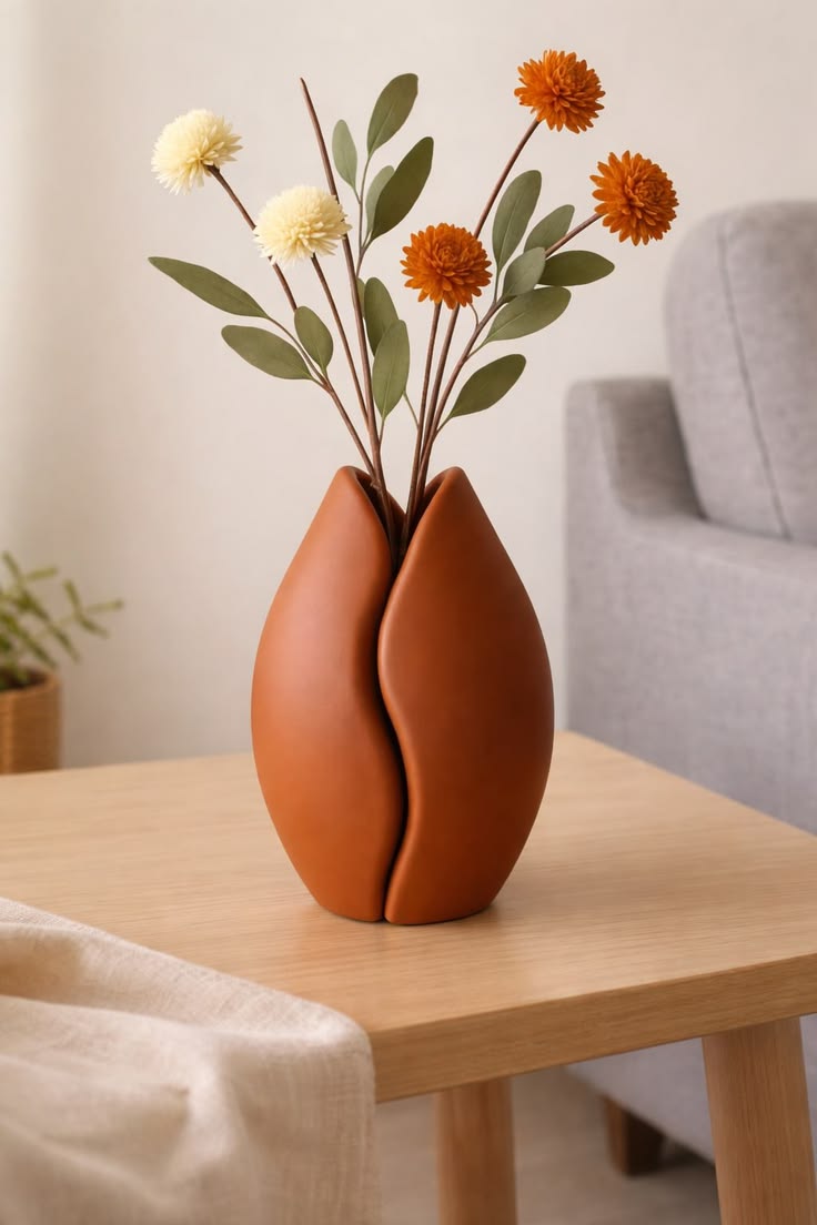 گلدان گل مینیمال