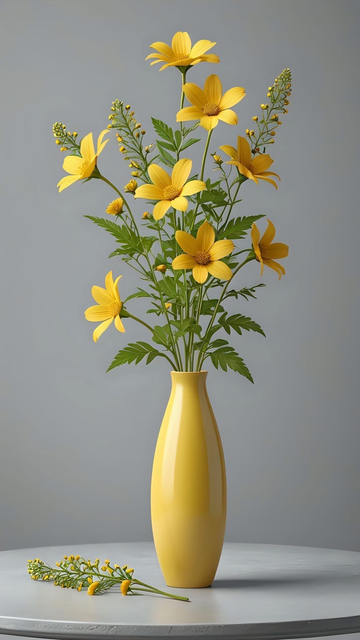 گلدان گل مینیمال