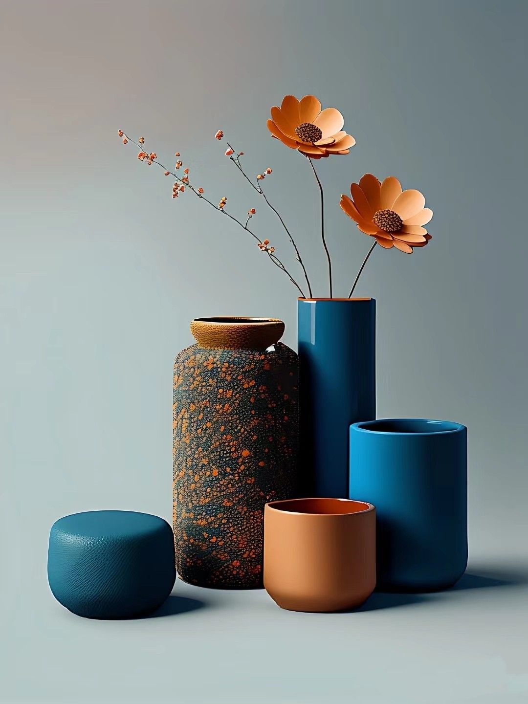 گلدان گل مینیمال