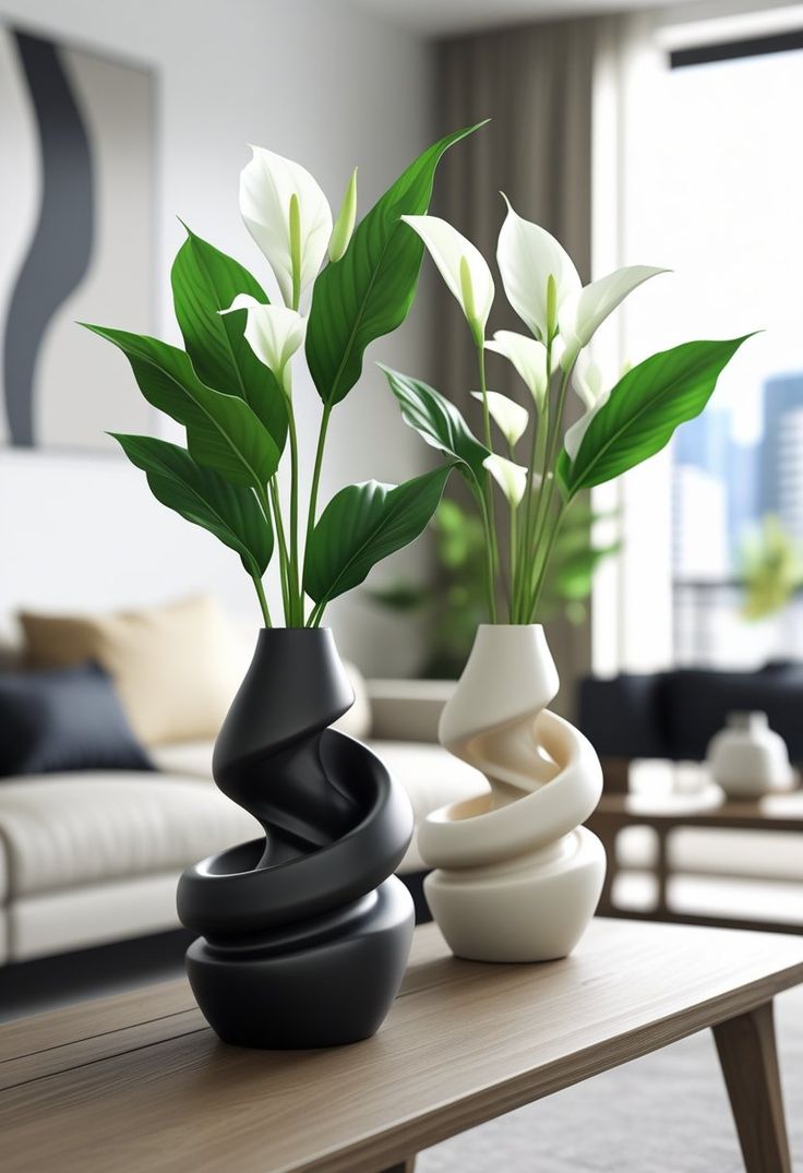 گلدان گل مینیمال