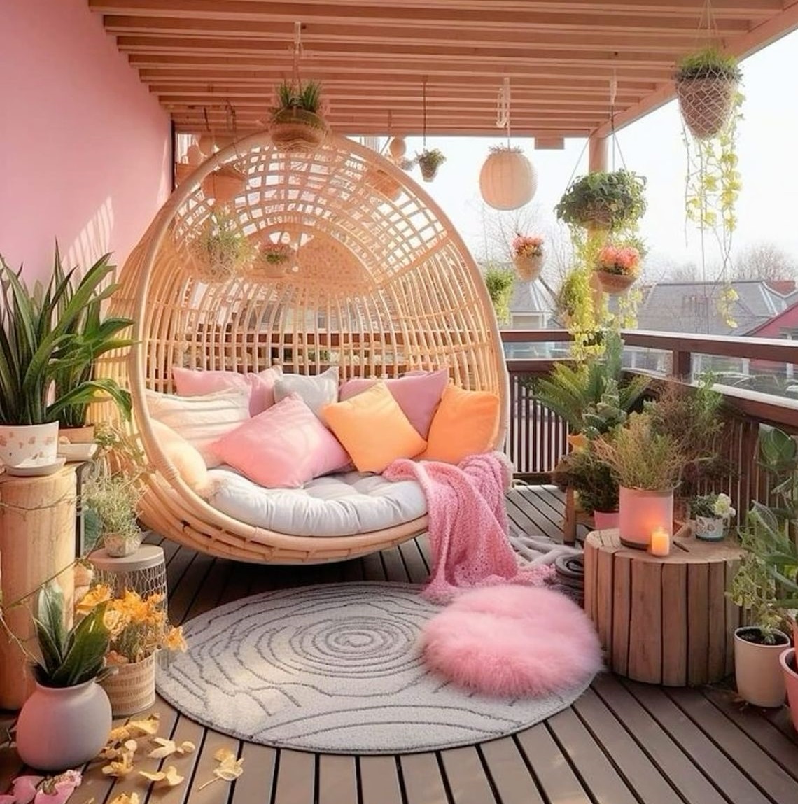 بالکن صورتی