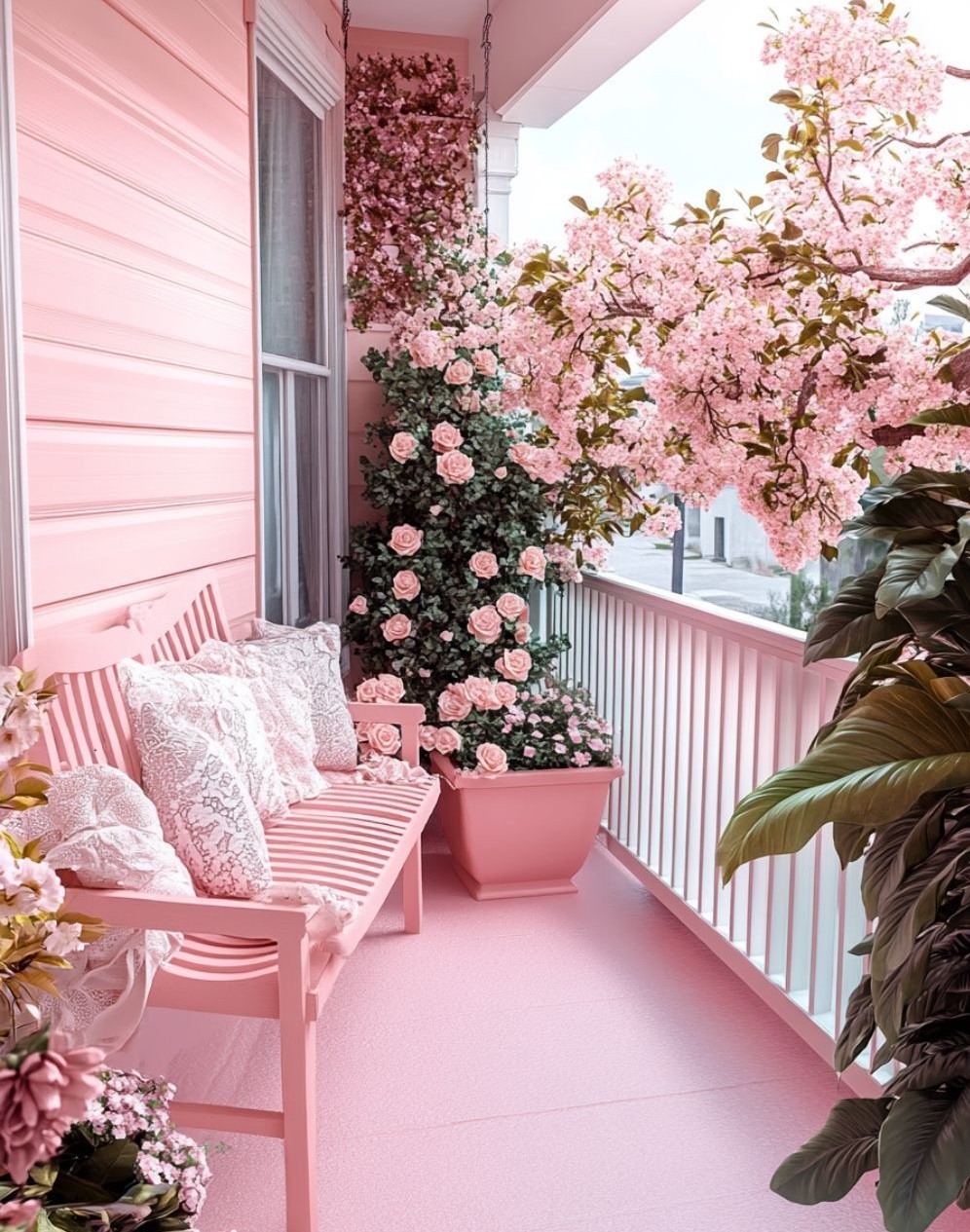 بالکن صورتی