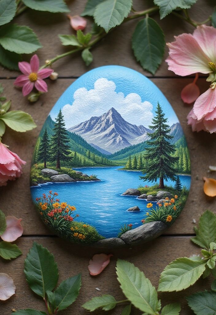 نقاشی سه بعدی روی سنگ