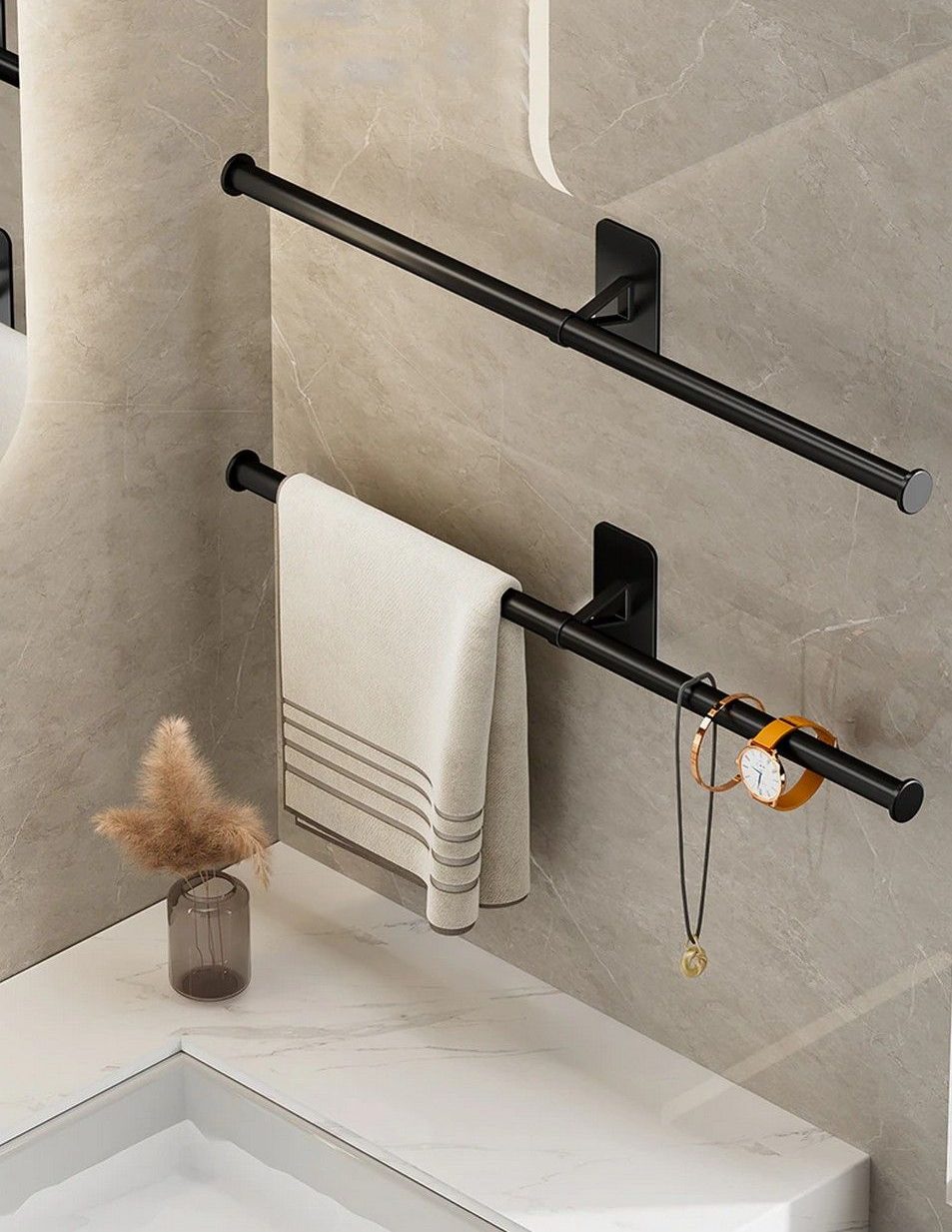 آویز حوله سرویس بهداشتی