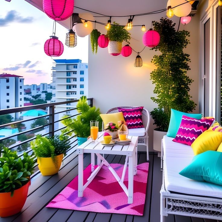 بالکن صورتی