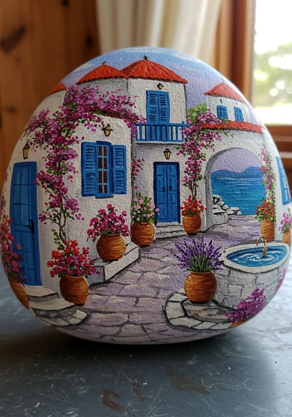 نقاشی سه بعدی روی سنگ