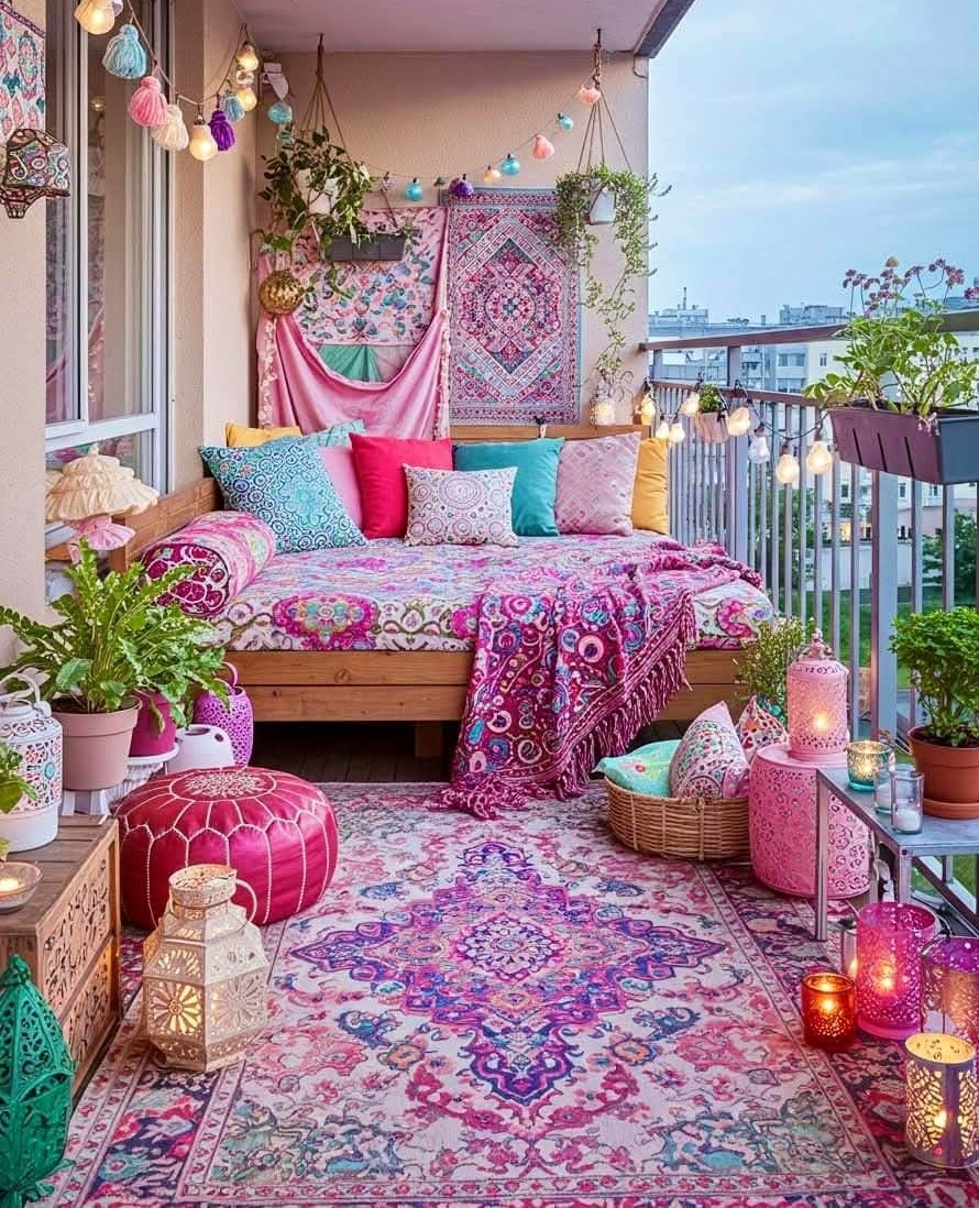 بالکن صورتی