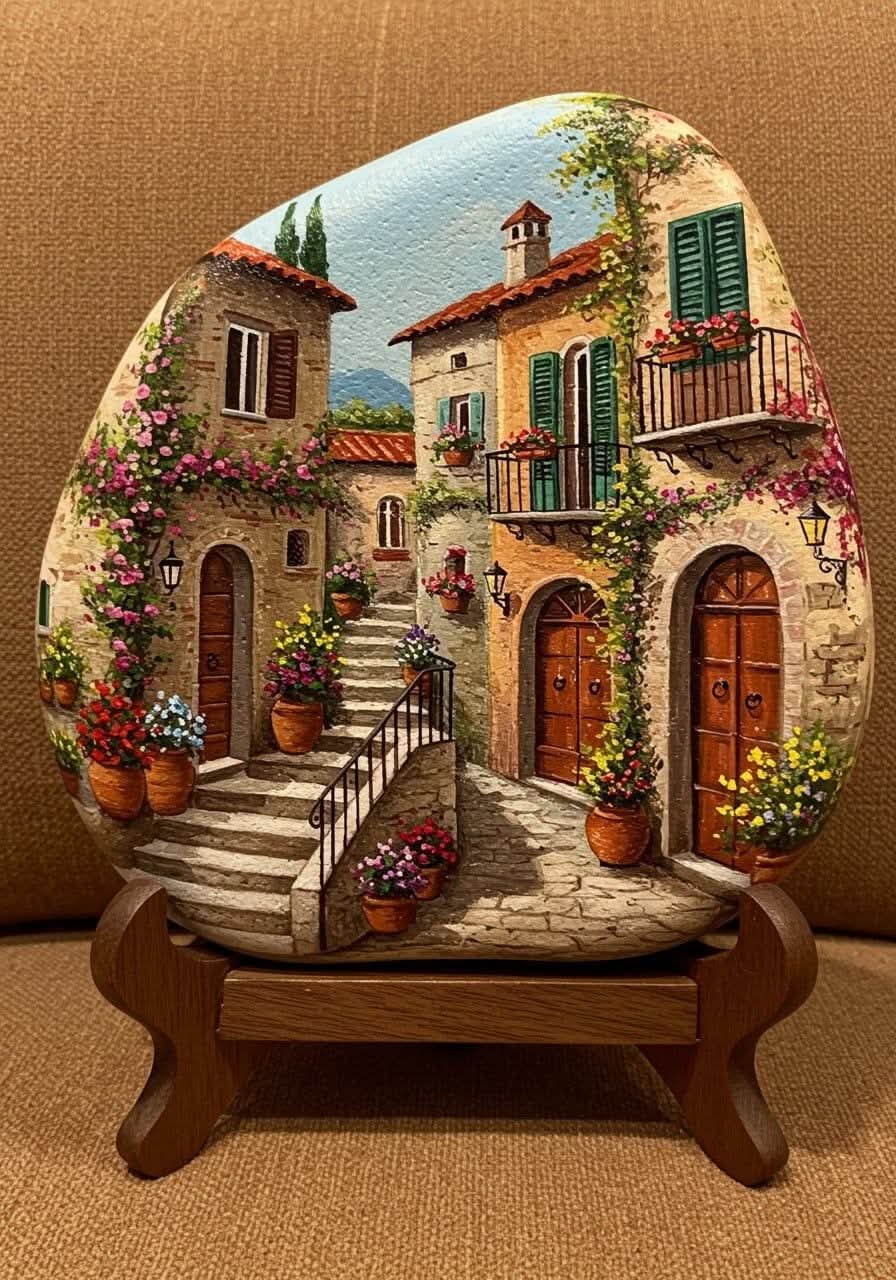 نقاشی سه بعدی روی سنگ