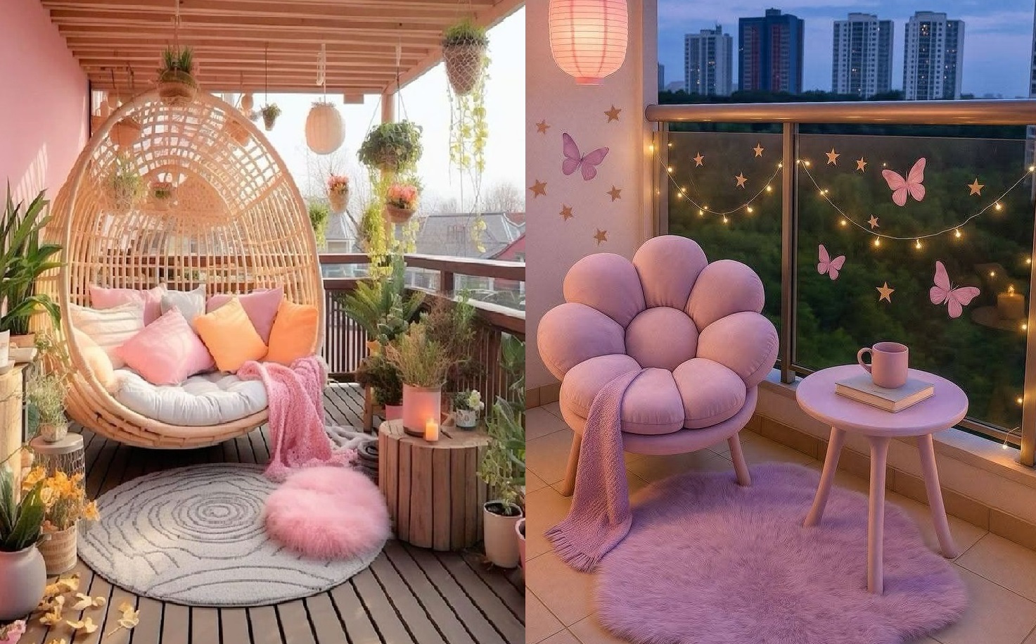 بالکن صورتی