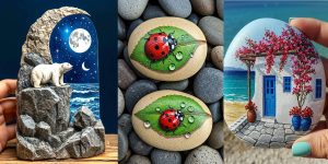 نقاشی سه بعدی روی سنگ