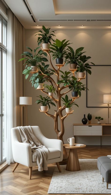 دیزاین پذیرایی با گل طبیعی