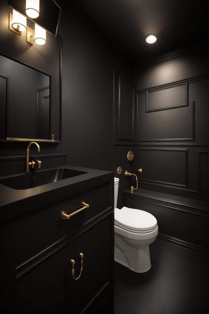 روشویی مشکی طلایی