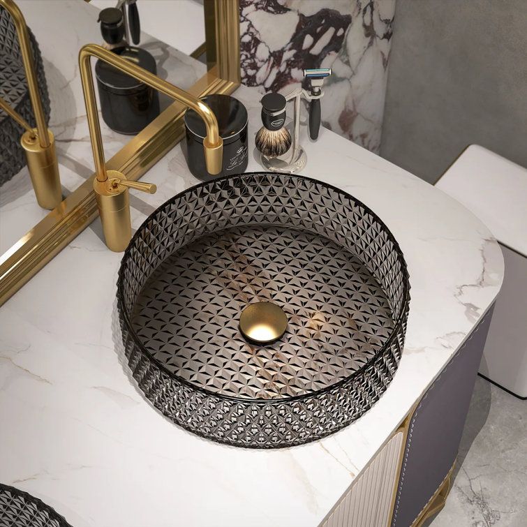 روشویی مشکی طلایی