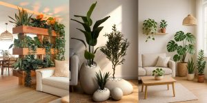 دیزاین پذیرایی با گل طبیعی