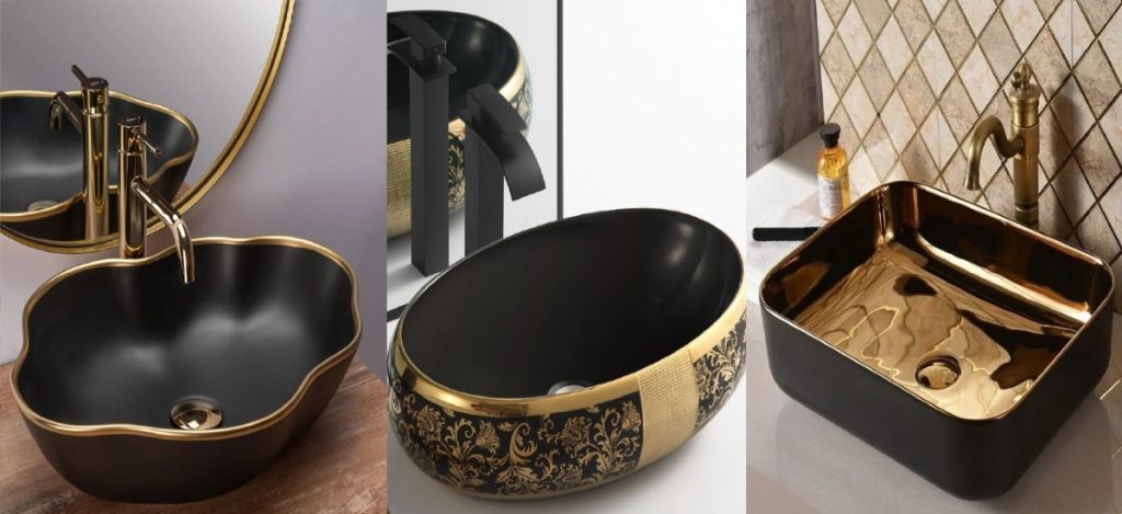 روشویی مشکی طلایی | مدلهای جدیدی که با قیمت کم، سرویس بهداشتی رو لاکچری میکنن