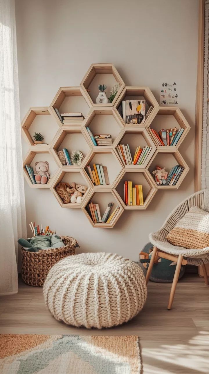 شلف و باکس چوبی لانه زنبوری