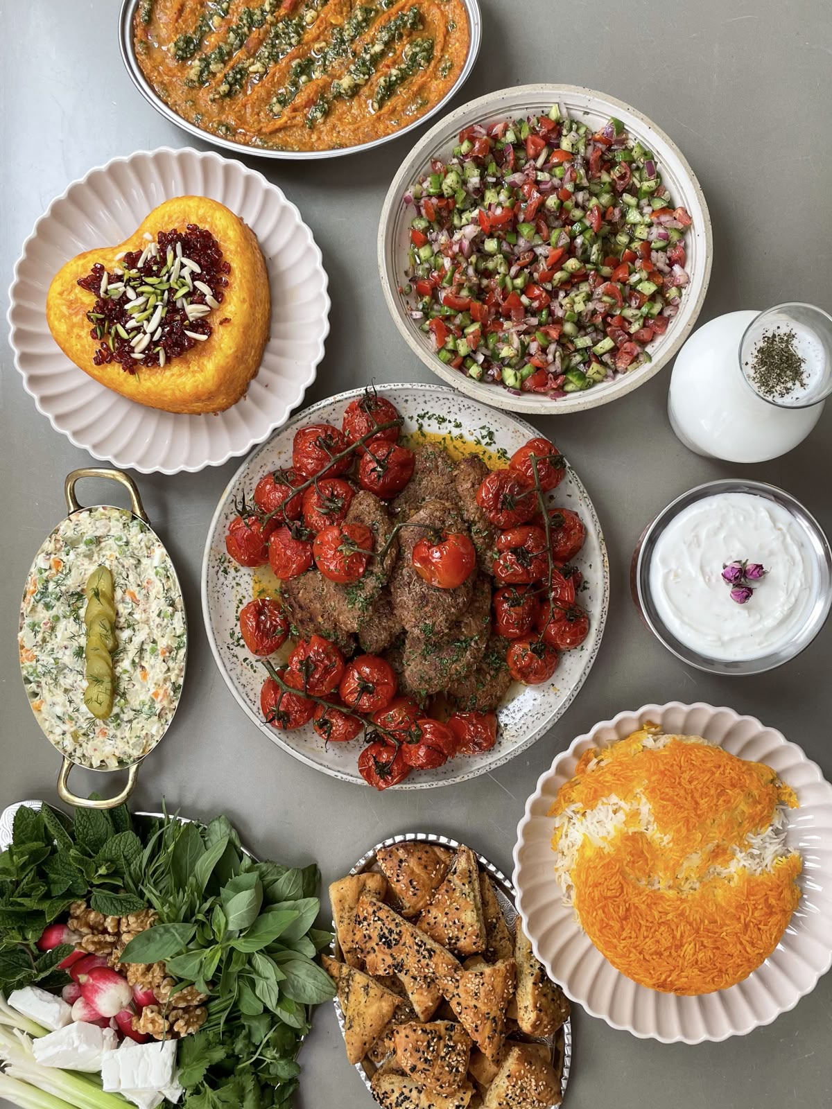 تزیین میز غذا ایرانی