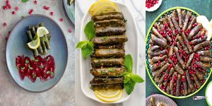 تزین دلمه برگ درخت انگور