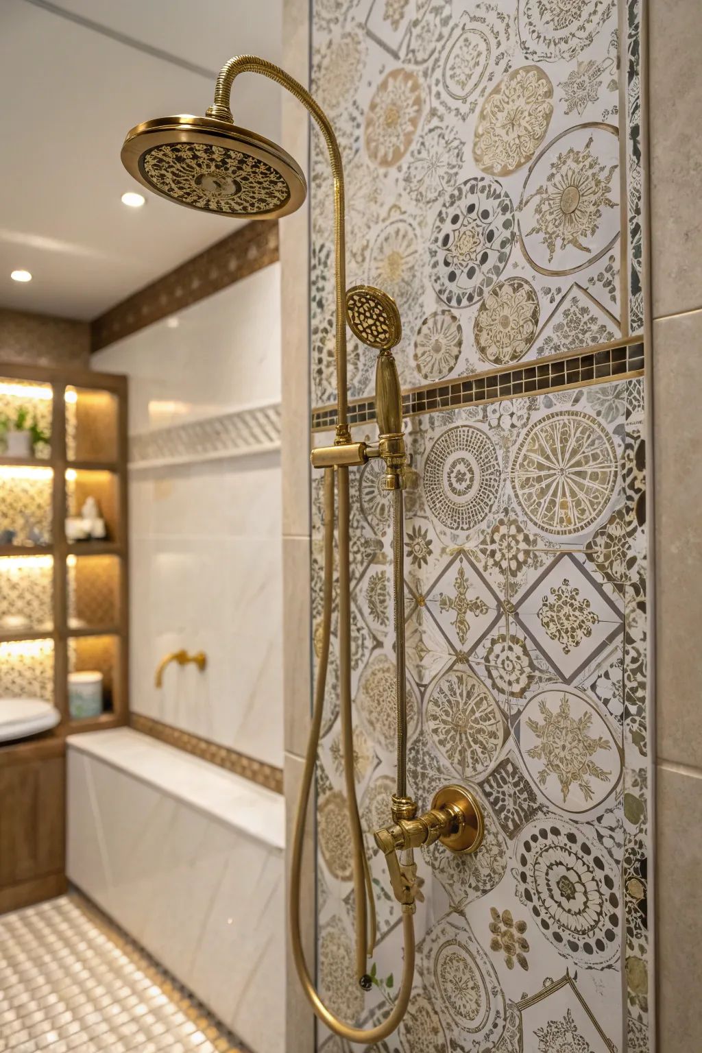 دوش حمام طلایی