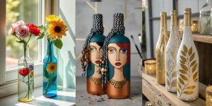 نقاشی روی شیشه نوشابه