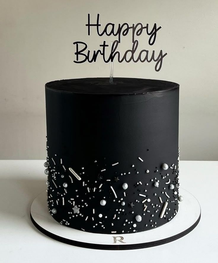 کیک تولد رنگ مشکی