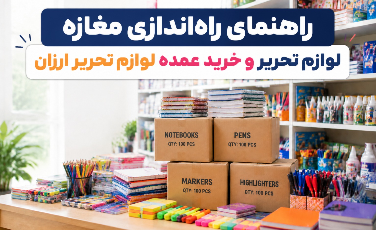 پخش و فروش لوازم تحریر عمده در فروشگاه نوشت افزار با امکان خرید عمده لوازم تحریر ارزان