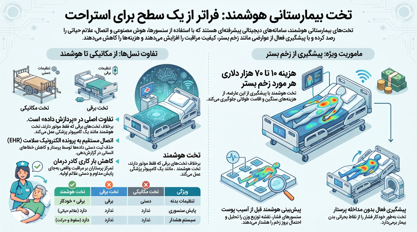 تخت بیمارستانی هوشمند