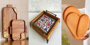 سینی چای مدرن و چوبی