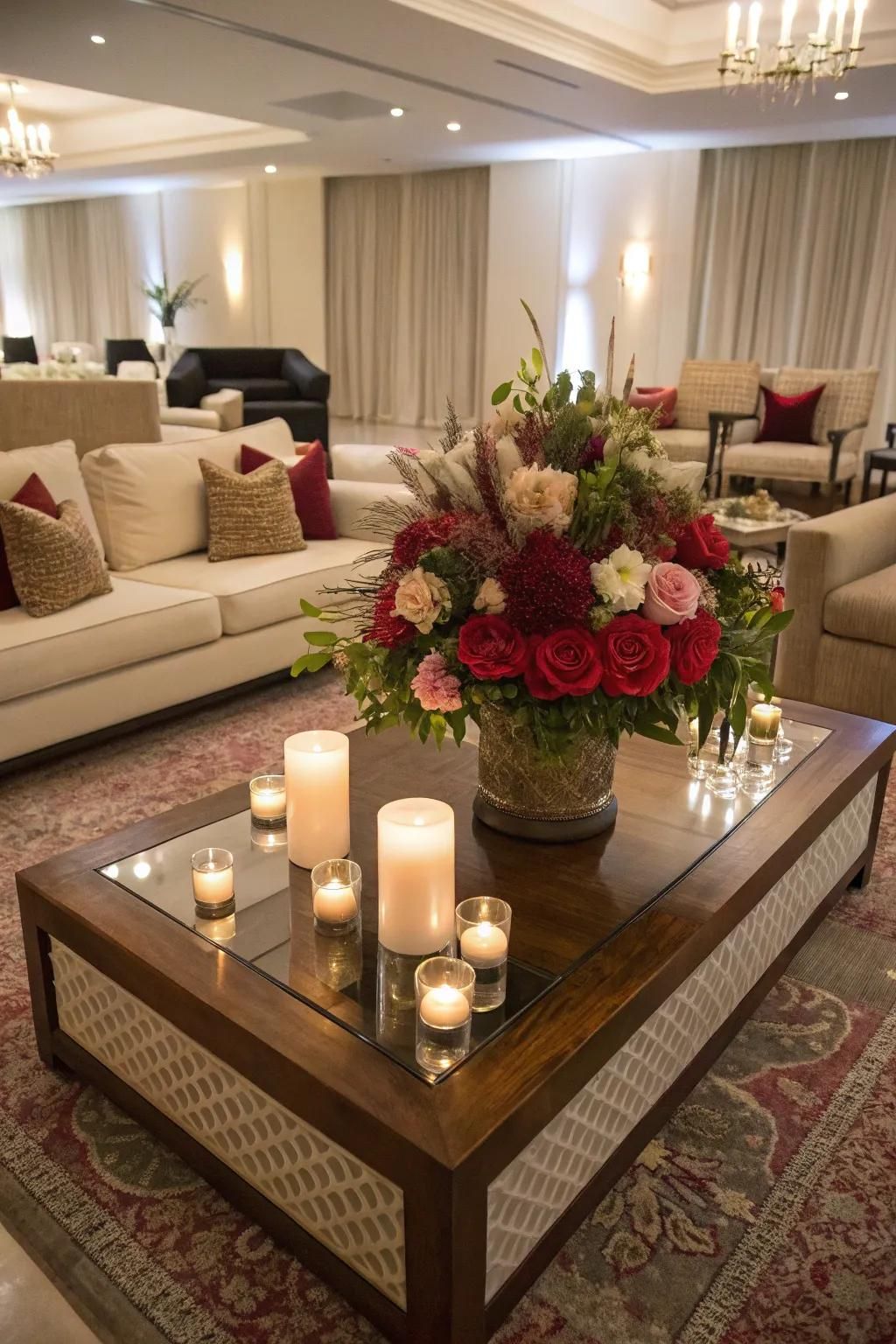 چیدمان روی میز وسط سلطنتی