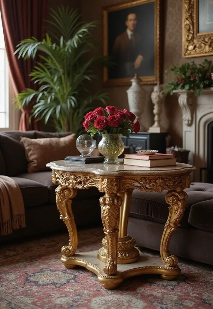 چیدمان روی میز وسط سلطنتی
