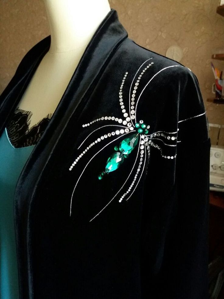 جواهر دوزی روی کت مجلسی