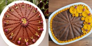 تزیین حلوا با چاقو