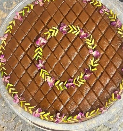 تزیین حلوا با چاقو