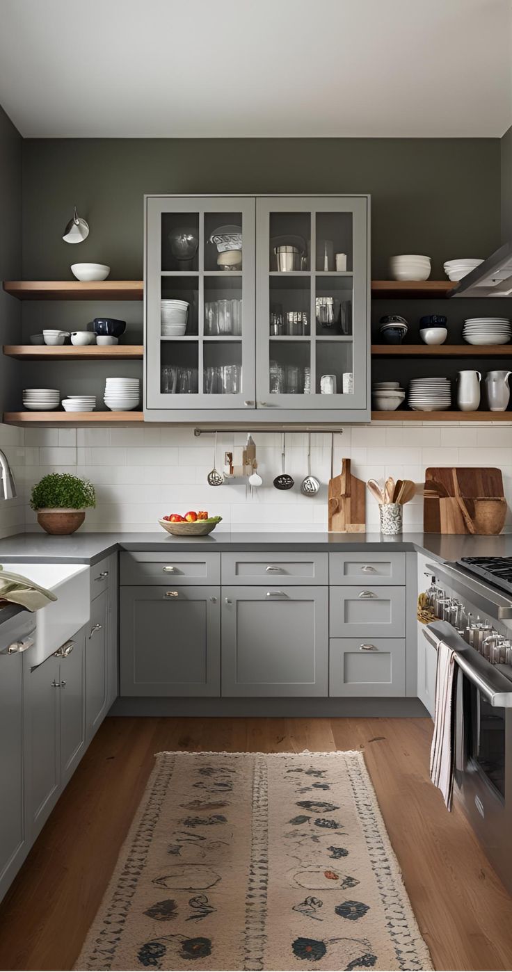 فرش مناسب کابینت طوسی