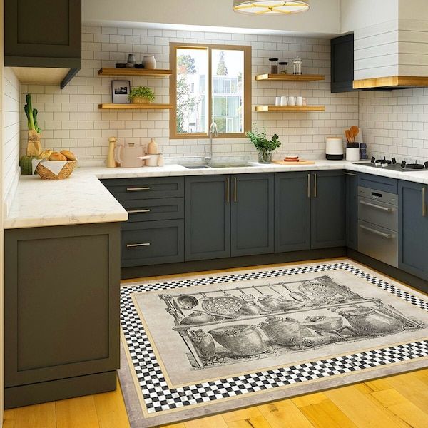 فرش مناسب کابینت طوسی