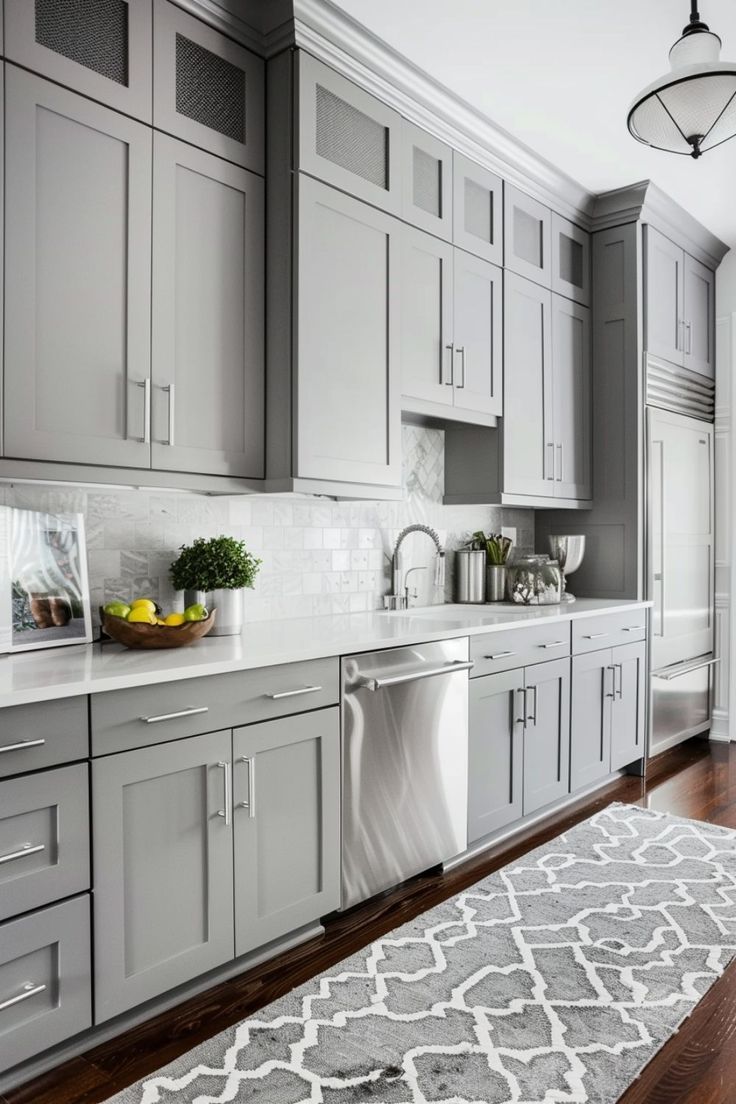 فرش مناسب کابینت طوسی