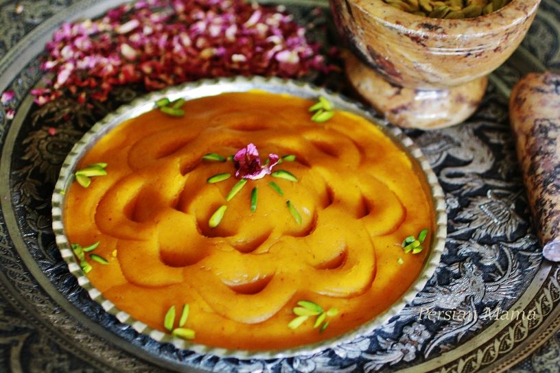 تزیین حلوا با چنگال و قاشق