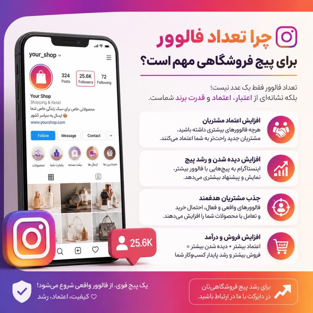 چرا تعداد فالوور برای پیج‌های فروشگاهی اینستاگرام مهم است؟