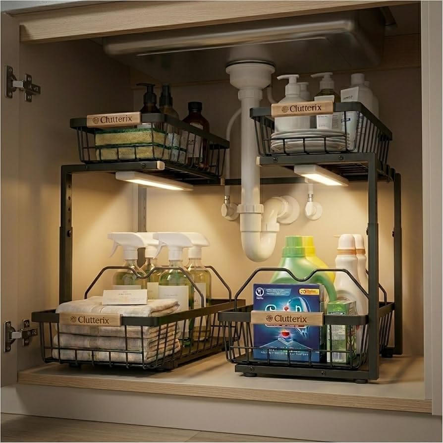 چیدمان کابینت زیر سینک