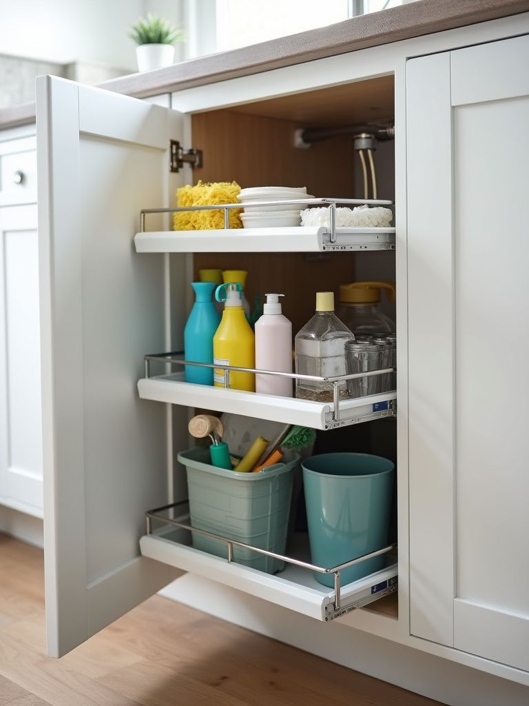 چیدمان کابینت زیر سینک